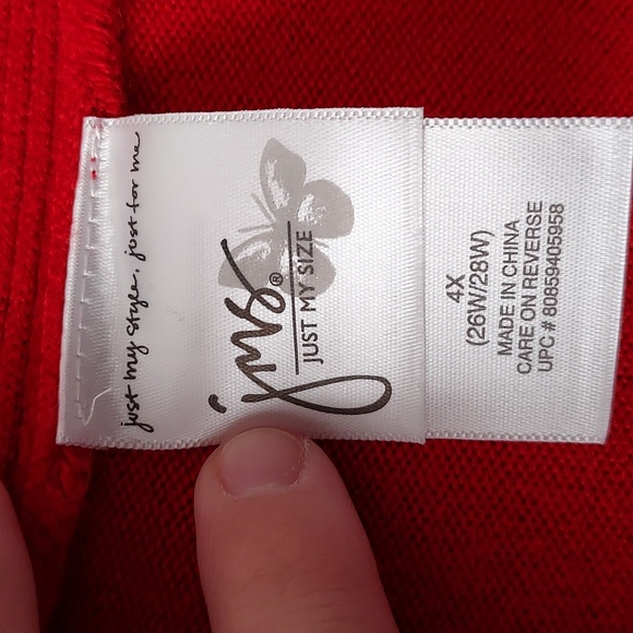 jms long sleeve red sweater 4x(26w-28w) - Picture 5 of 10